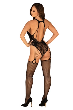 Obsessive G324 bodystocking Body bodystocking, czarny