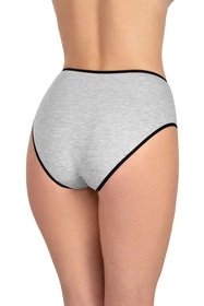 Vivisence 4017 3-pack Majtki wysokie figi, gumka czarna: szary