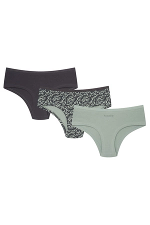 Henderson Pa-Pa 3-pack 43055 Majtki figi, K082 szary/zielony