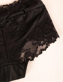 Wol-Bar Diamond 3515 Majtki wysokie figi, czarny