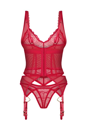 Obsessive Cupide Desir corset Gorset sexy, red