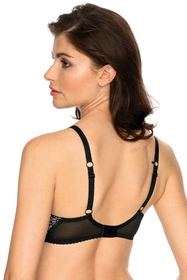 Bella Misteria 14-26 Ażurowa fantazja Biustonosz usztywniany, czarno-beżowy