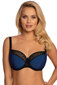 Vena VB-447 Biustonosz półusztywniany, granat-czarny