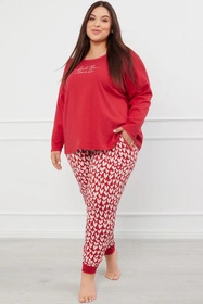 Italian Fashion Evora dł.r. dł.sp. Nocna piżama, c.czerwony/druk