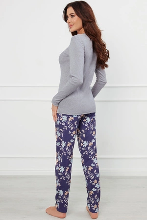 Italian Fashion Pulia dł.r. dł.sp. Nocna piżama, melanż/druk