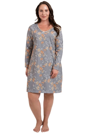 Italian Fashion Kasos dł.r. Nocna koszula, druk/szary