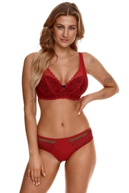 Lupo 2311 Biustonosz push-up, czerwono-czarny