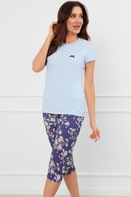 Italian Fashion Pulia kr.r. sp.3/4 Nocna piżama, niebieski/druk
