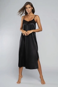 Italian Fashion Dotyk ws.r. długa Nocna koszula, czarny