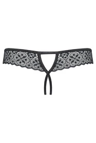 Obsessive Shibu crotchless thong Majtki stringi otwarte, czarny