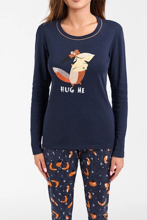 Italian Fashion Wasilla dł.r. dł.sp. Nocna piżama, granat/druk