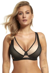 Lupo 2350 Biustonosz push-up, czarno-beżowy