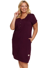 Doctor Nap TCB.4348 Nocna koszula, burgundy