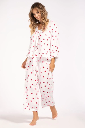 Unikat Udine Nocna piżama, biały-wzór