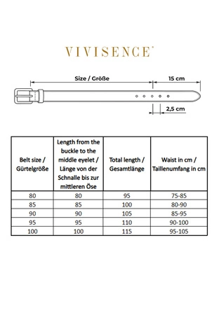 Vivisence P0003 Pasek skórzany, black