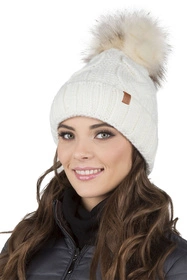 Vivisence 7014 Kmpl+R Komplet czapka+komin+rękawiczki, ecru