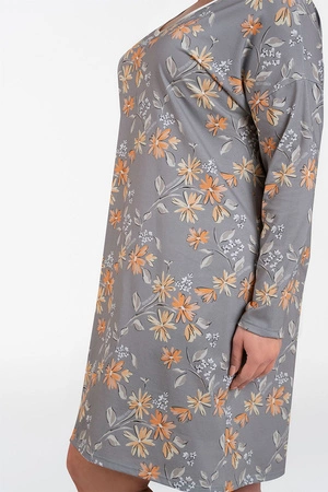 Italian Fashion Kasos dł.r. Nocna koszula, druk/szary