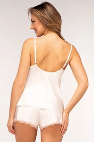 Unikat Rosali Nocna komplet top + szorty, ecru