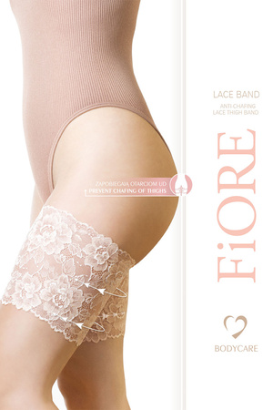 Fiore Lace Band koronkowa opaska przeciw otarciom Wyr�b po�czoszniczy opaski na uda, nude