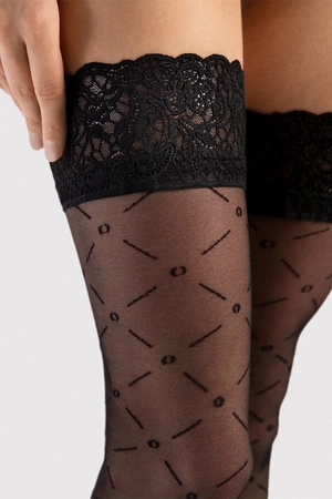 Fiore Enchante 20 DEN O4114 Wyrób pończoszniczy pończochy samonośne, black