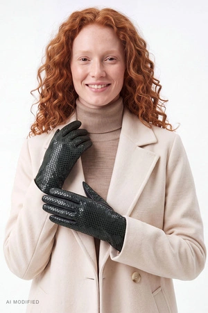 Vivisence 7223 Rękawiczki skórzane, black