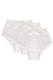 Mitex Eva 3-pak Majtki wysokie figi, biały