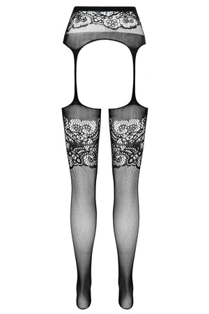 Passion S029 Wyrób pończoszniczy pończochy z pasem, black