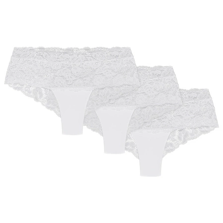 Wol-Bar Nova 3-pak Majtki szorty, biały