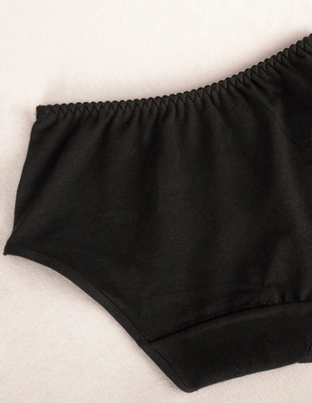 Wol-Bar Eco-Ma Majtki wysokie figi, czarny