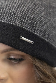 Vivisence 7095 Nakrycie głowy czapka, czarna pepitka