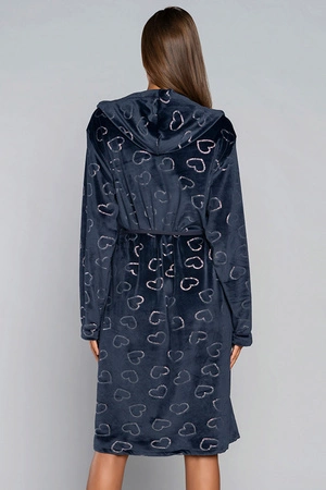 Italian Fashion Eliksir dł.r. Nocna szlafrok, granat