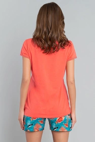 Italian Fashion Oceania kr.r. kr.sp. Nocna piżama, koral/druk