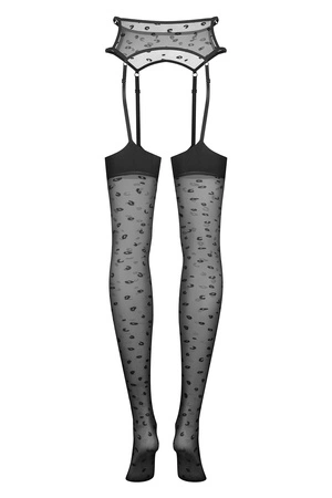 Obsessive Isinne garter stockings Wyrób pończoszniczy pończochy z pasem, black