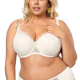 Gorsenia K483 Peony Biustonosz usztywniany, ecru