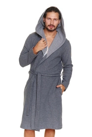 Doctor Nap SMW.7230 Nocna szlafrok, dark grey