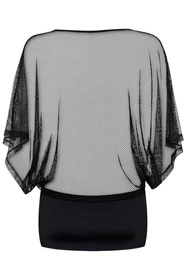 Obsessive Punker dress Nocna komplet koszulka + stringi, czarny