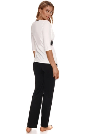 Lupo 347 Nocna piżama, ecru-czarny