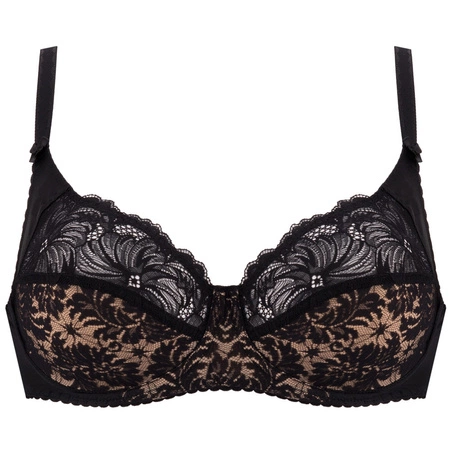 Gaia 534 Chantal Biustonosz miękki, czarny ażur