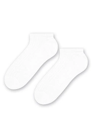Steven 042 100% bawełny Skarpety stopki, biały 005