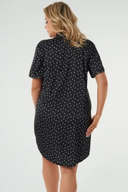 Italian Fashion Ria kr.r. Nocna koszula, druk/czarny