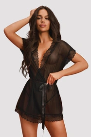 Obsessive Deina More peignoir Nocna peniuar, black