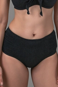 Vivisence 3002 Kostium kąpielowy wysokie figi, czarny-błysk