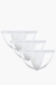 Atlantic 3BMP-1571 Jockstrap 3-pack Majtki slipy otwarte, biały