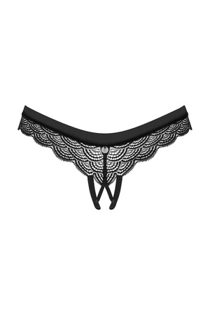 Obsessive Chemeris crotchless panties Majtki figi otwarte, czarny