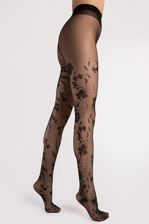 Fiore Flores 20 DEN G6110 Wyrób pończoszniczy rajstopy, black