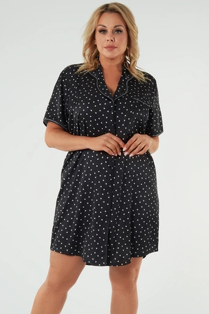 Italian Fashion Ria kr.r. Nocna koszula, druk/czarny