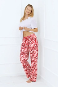 Italian Fashion Evora dł.sp. Nocna spodnie, druk/czerwony