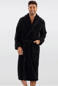 Dkaren 130 Nocna szlafrok, czarny