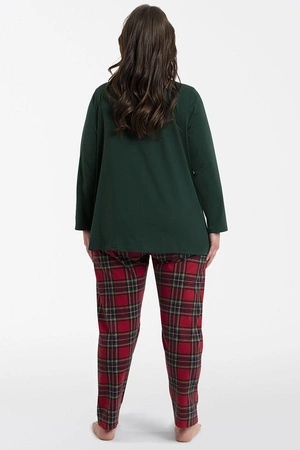 Italian Fashion Zorza dł.r. dł.sp. Nocna piżama, zielony/druk