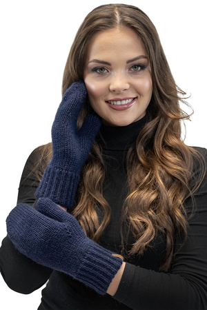 Vivisence 7015R R�kawiczki dzianinowe z 1 palcem, granatowy